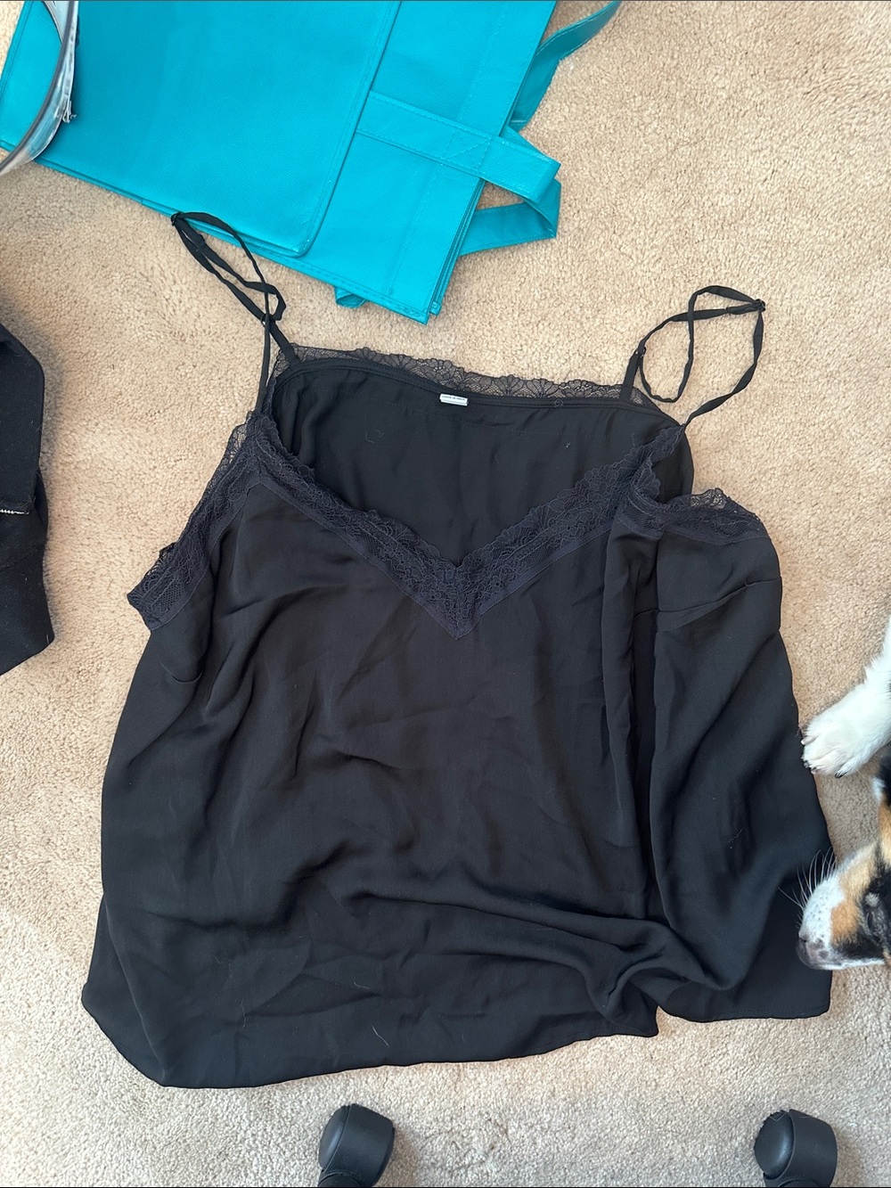 Old Navy Black Lace-Trim Camisole